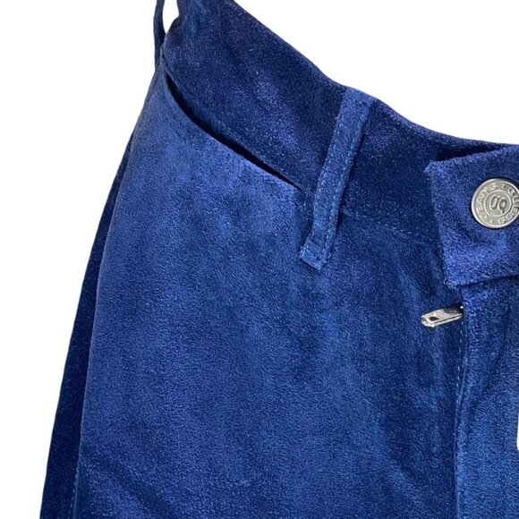 Guess Jeans Womens Size 29 Blue Suede Pants Made In Italy - Picture 9 of 12